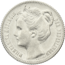 ½ gulden Wilhelmina Diadeem