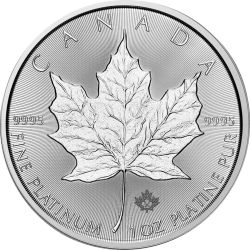 Achetez la Maple Leaf en platine 1 oz 2025 au Comptoir de l’Or