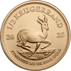 Achetez la Krugerrand en or ½ OZ de 2025 au Comptoir de l’Or